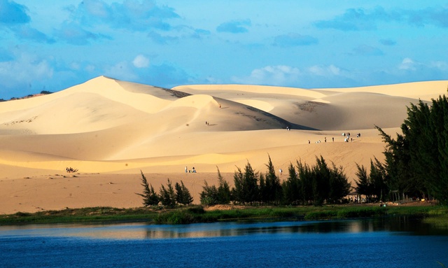 “Tiểu Sahara” Bàu Trắng Bình Thuận hút khách nhờ hiệu ứng "Lật Mặt 8"- Ảnh 1. “Tiểu Sahara” Bàu Trắng Bình Thuận hút khách nhờ hiệu ứng "Lật Mặt 8"- Ảnh 1.