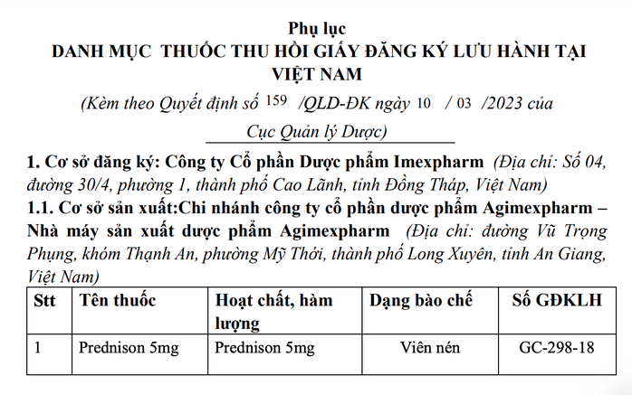 Thu hồi loại thuốc kháng viêm được bán phổ biến - Ảnh 1. Thu hồi loại thuốc kháng viêm được bán phổ biến - Ảnh 1.